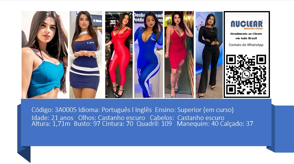 Serviços e casting para Feiras, Eventos, Publicidade, Moda e Ações de marketing. Atendimento em nível Brasil. whatsapp +55 (11) 98420-9016  #feiras #modelos #agenciadeeventos #promotoras #casting #recepcionistasdeeventos #stands #recepcionistadeeventos #promotorasdeeventos #ativacoes #produtoradeeventos #montadoradestands #buffet #agencianuclear #marketingdigital #networkmarketing  #digitalmarketing #socialmediamarketing #marketingonline #onlinemarketing #marketingagency  #marketingstrategy #socialmarketing #influencermarketing #themarketingplanet #inboundmarketing #marketingsocial #marketinginmobiliario #socialmediamarketingtips #instagrammarketing #marketingplan #b2bmarketing 