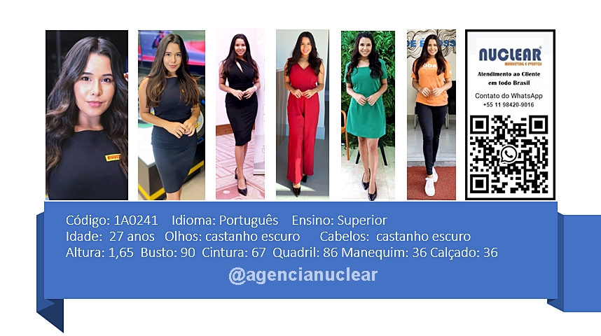Serviços e casting para Feiras, Eventos, Publicidade, Moda e Ações de marketing. Atendimento em nível Brasil. whatsapp +55 (11) 98420-9016  #feiras #modelos #agenciadeeventos #promotoras #casting #recepcionistasdeeventos #stands #recepcionistadeeventos #promotorasdeeventos #ativacoes #produtoradeeventos #montadoradestands #buffet #agencianuclear #marketingdigital #networkmarketing  #digitalmarketing #socialmediamarketing #marketingonline #onlinemarketing #marketingagency  #marketingstrategy #socialmarketing #influencermarketing #themarketingplanet #inboundmarketing #marketingsocial #marketinginmobiliario #socialmediamarketingtips #instagrammarketing #marketingplan #b2bmarketing 