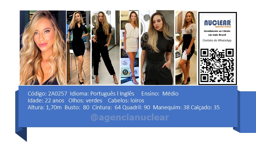Serviços e casting para Feiras, Eventos, Publicidade, Moda e Ações de marketing. Atendimento em nível Brasil. whatsapp +55 (11) 98420-9016  #feiras #modelos #agenciadeeventos #promotoras #casting #recepcionistasdeeventos #stands #recepcionistadeeventos #promotorasdeeventos #ativacoes #produtoradeeventos #montadoradestands #buffet #agencianuclear #marketingdigital #networkmarketing  #digitalmarketing #socialmediamarketing #marketingonline #onlinemarketing #marketingagency  #marketingstrategy #socialmarketing #influencermarketing #themarketingplanet #inboundmarketing #marketingsocial #marketinginmobiliario #socialmediamarketingtips #instagrammarketing #marketingplan #b2bmarketing 