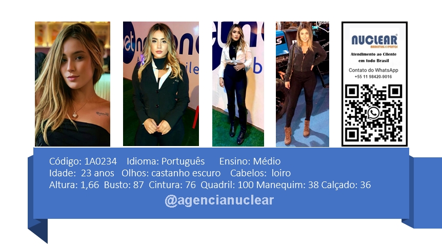 Serviços e casting para Feiras, Eventos, Publicidade, Moda e Ações de marketing. Atendimento em nível Brasil. whatsapp +55 (11) 98420-9016  #feiras #modelos #agenciadeeventos #promotoras #casting #recepcionistasdeeventos #stands #recepcionistadeeventos #promotorasdeeventos #ativacoes #produtoradeeventos #montadoradestands #buffet #agencianuclear #marketingdigital #networkmarketing  #digitalmarketing #socialmediamarketing #marketingonline #onlinemarketing #marketingagency  #marketingstrategy #socialmarketing #influencermarketing #themarketingplanet #inboundmarketing #marketingsocial #marketinginmobiliario #socialmediamarketingtips #instagrammarketing #marketingplan #b2bmarketing 