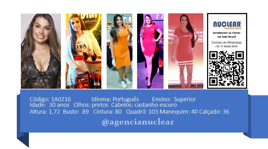 Serviços e casting para Feiras, Eventos, Publicidade, Moda e Ações de marketing. Atendimento em nível Brasil. whatsapp +55 (11) 98420-9016  #feiras #modelos #agenciadeeventos #promotoras #casting #recepcionistasdeeventos #stands #recepcionistadeeventos #promotorasdeeventos #ativacoes #produtoradeeventos #montadoradestands #buffet #agencianuclear #marketingdigital #networkmarketing  #digitalmarketing #socialmediamarketing #marketingonline #onlinemarketing #marketingagency  #marketingstrategy #socialmarketing #influencermarketing #themarketingplanet #inboundmarketing #marketingsocial #marketinginmobiliario #socialmediamarketingtips #instagrammarketing #marketingplan #b2bmarketing 