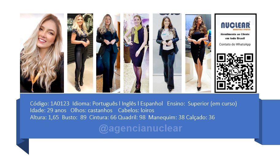 Serviços e casting para Feiras, Eventos, Publicidade, Moda e Ações de marketing. Atendimento em nível Brasil. whatsapp +55 (11) 98420-9016  #feiras #modelos #agenciadeeventos #promotoras #casting #recepcionistasdeeventos #stands #recepcionistadeeventos #promotorasdeeventos #ativacoes #produtoradeeventos #montadoradestands #buffet #agencianuclear #marketingdigital #networkmarketing  #digitalmarketing #socialmediamarketing #marketingonline #onlinemarketing #marketingagency  #marketingstrategy #socialmarketing #influencermarketing #themarketingplanet #inboundmarketing #marketingsocial #marketinginmobiliario #socialmediamarketingtips #instagrammarketing #marketingplan #b2bmarketing 