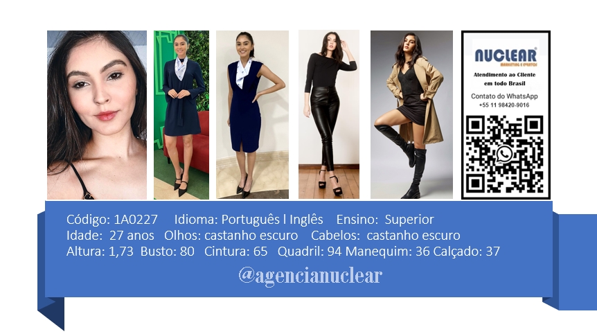 Serviços e casting para Feiras, Eventos, Publicidade, Moda e Ações de marketing. Atendimento em nível Brasil. whatsapp +55 (11) 98420-9016  #feiras #modelos #agenciadeeventos #promotoras #casting #recepcionistasdeeventos #stands #recepcionistadeeventos #promotorasdeeventos #ativacoes #produtoradeeventos #montadoradestands #buffet #agencianuclear #marketingdigital #networkmarketing  #digitalmarketing #socialmediamarketing #marketingonline #onlinemarketing #marketingagency  #marketingstrategy #socialmarketing #influencermarketing #themarketingplanet #inboundmarketing #marketingsocial #marketinginmobiliario #socialmediamarketingtips #instagrammarketing #marketingplan #b2bmarketing 