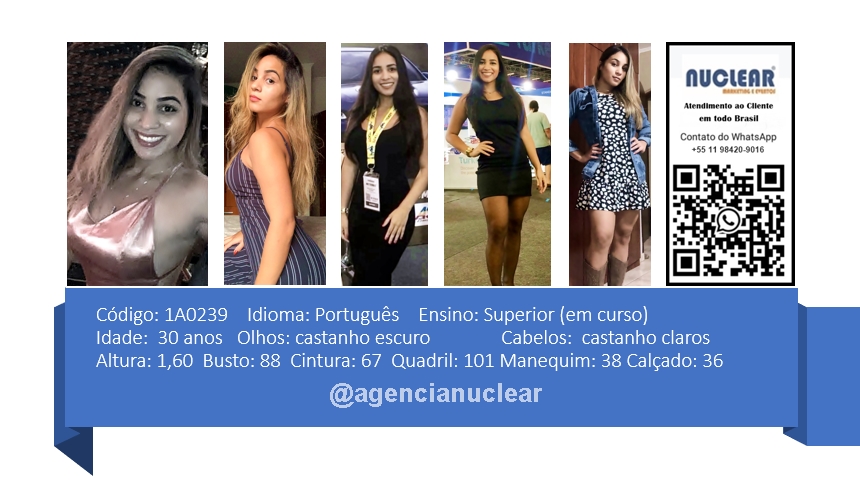 Serviços e casting para Feiras, Eventos, Publicidade, Moda e Ações de marketing. Atendimento em nível Brasil. whatsapp +55 (11) 98420-9016  #feiras #modelos #agenciadeeventos #promotoras #casting #recepcionistasdeeventos #stands #recepcionistadeeventos #promotorasdeeventos #ativacoes #produtoradeeventos #montadoradestands #buffet #agencianuclear #marketingdigital #networkmarketing  #digitalmarketing #socialmediamarketing #marketingonline #onlinemarketing #marketingagency  #marketingstrategy #socialmarketing #influencermarketing #themarketingplanet #inboundmarketing #marketingsocial #marketinginmobiliario #socialmediamarketingtips #instagrammarketing #marketingplan #b2bmarketing 