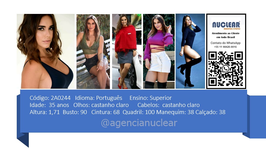 Serviços e casting para Feiras, Eventos, Publicidade, Moda e Ações de marketing. Atendimento em nível Brasil. whatsapp +55 (11) 98420-9016  #feiras #modelos #agenciadeeventos #promotoras #casting #recepcionistasdeeventos #stands #recepcionistadeeventos #promotorasdeeventos #ativacoes #produtoradeeventos #montadoradestands #buffet #agencianuclear #marketingdigital #networkmarketing  #digitalmarketing #socialmediamarketing #marketingonline #onlinemarketing #marketingagency  #marketingstrategy #socialmarketing #influencermarketing #themarketingplanet #inboundmarketing #marketingsocial #marketinginmobiliario #socialmediamarketingtips #instagrammarketing #marketingplan #b2bmarketing 