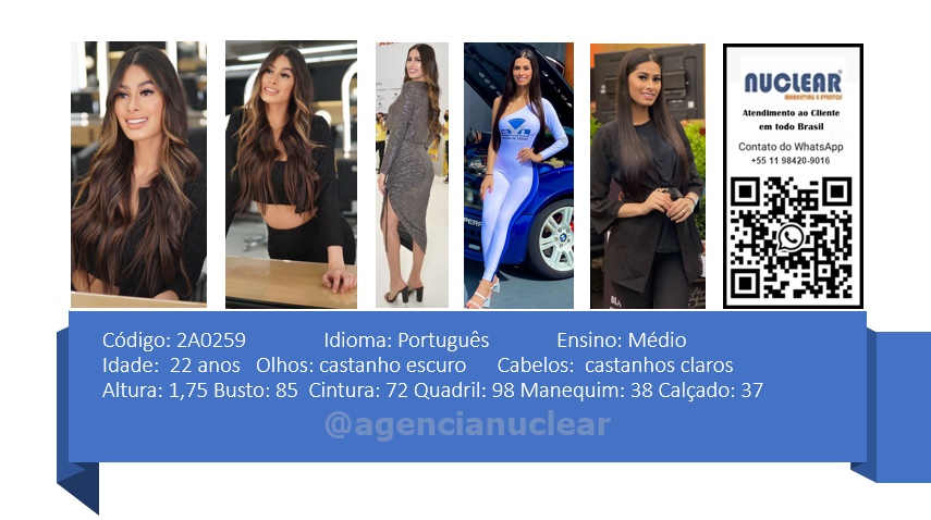 Serviços e casting para Feiras, Eventos, Publicidade, Moda e Ações de marketing. Atendimento em nível Brasil. whatsapp +55 (11) 98420-9016  #feiras #modelos #agenciadeeventos #promotoras #casting #recepcionistasdeeventos #stands #recepcionistadeeventos #promotorasdeeventos #ativacoes #produtoradeeventos #montadoradestands #buffet #agencianuclear #marketingdigital #networkmarketing  #digitalmarketing #socialmediamarketing #marketingonline #onlinemarketing #marketingagency  #marketingstrategy #socialmarketing #influencermarketing #themarketingplanet #inboundmarketing #marketingsocial #marketinginmobiliario #socialmediamarketingtips #instagrammarketing #marketingplan #b2bmarketing 