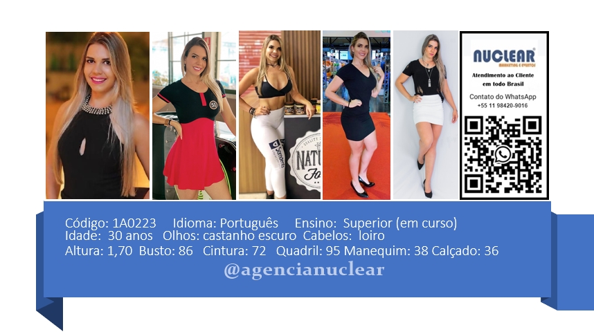 Serviços e casting para Feiras, Eventos, Publicidade, Moda e Ações de marketing. Atendimento em nível Brasil. whatsapp +55 (11) 98420-9016  #feiras #modelos #agenciadeeventos #promotoras #casting #recepcionistasdeeventos #stands #recepcionistadeeventos #promotorasdeeventos #ativacoes #produtoradeeventos #montadoradestands #buffet #agencianuclear #marketingdigital #networkmarketing  #digitalmarketing #socialmediamarketing #marketingonline #onlinemarketing #marketingagency  #marketingstrategy #socialmarketing #influencermarketing #themarketingplanet #inboundmarketing #marketingsocial #marketinginmobiliario #socialmediamarketingtips #instagrammarketing #marketingplan #b2bmarketing 