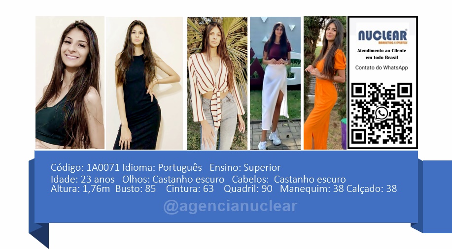 Serviços e casting para Feiras, Eventos, Publicidade, Moda e Ações de marketing. Atendimento em nível Brasil. whatsapp +55 (11) 98420-9016  #feiras #modelos #agenciadeeventos #promotoras #casting #recepcionistasdeeventos #stands #recepcionistadeeventos #promotorasdeeventos #ativacoes #produtoradeeventos #montadoradestands #buffet #agencianuclear #marketingdigital #networkmarketing  #digitalmarketing #socialmediamarketing #marketingonline #onlinemarketing #marketingagency  #marketingstrategy #socialmarketing #influencermarketing #themarketingplanet #inboundmarketing #marketingsocial #marketinginmobiliario #socialmediamarketingtips #instagrammarketing #marketingplan #b2bmarketing 