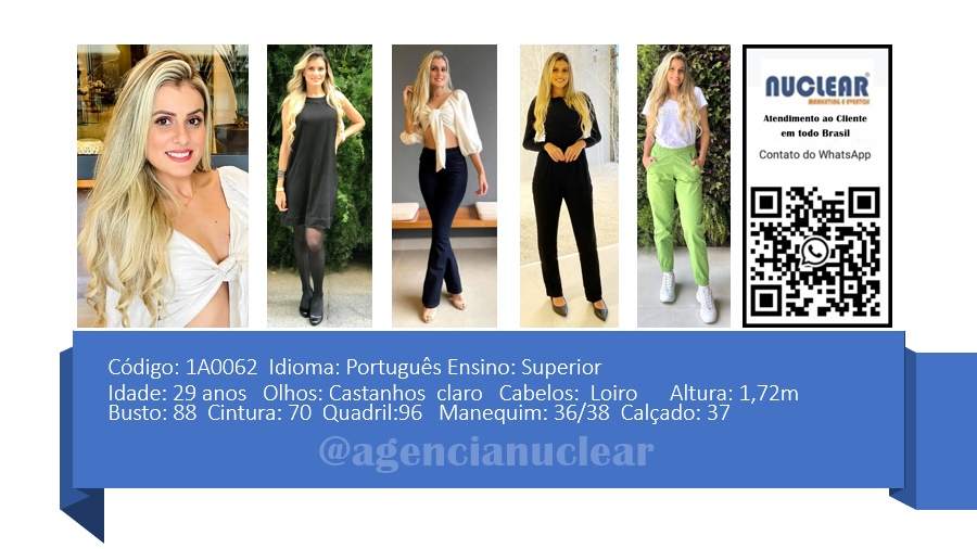 Serviços e casting para Feiras, Eventos, Publicidade, Moda e Ações de marketing. Atendimento em nível Brasil. whatsapp +55 (11) 98420-9016  #feiras #modelos #agenciadeeventos #promotoras #casting #recepcionistasdeeventos #stands #recepcionistadeeventos #promotorasdeeventos #ativacoes #produtoradeeventos #montadoradestands #buffet #agencianuclear #marketingdigital #networkmarketing  #digitalmarketing #socialmediamarketing #marketingonline #onlinemarketing #marketingagency  #marketingstrategy #socialmarketing #influencermarketing #themarketingplanet #inboundmarketing #marketingsocial #marketinginmobiliario #socialmediamarketingtips #instagrammarketing #marketingplan #b2bmarketing 