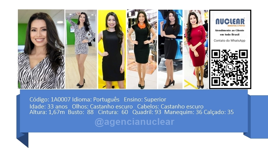 Serviços e casting para Feiras, Eventos, Publicidade, Moda e Ações de marketing. Atendimento em nível Brasil. whatsapp +55 (11) 98420-9016  #feiras #modelos #agenciadeeventos #promotoras #casting #recepcionistasdeeventos #stands #recepcionistadeeventos #promotorasdeeventos #ativacoes #produtoradeeventos #montadoradestands #buffet #agencianuclear #marketingdigital #networkmarketing  #digitalmarketing #socialmediamarketing #marketingonline #onlinemarketing #marketingagency  #marketingstrategy #socialmarketing #influencermarketing #themarketingplanet #inboundmarketing #marketingsocial #marketinginmobiliario #socialmediamarketingtips #instagrammarketing #marketingplan #b2bmarketing 