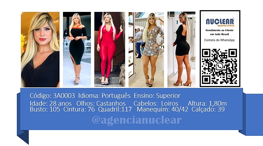 Serviços e casting para Feiras, Eventos, Publicidade, Moda e Ações de marketing. Atendimento em nível Brasil. whatsapp +55 (11) 98420-9016  #feiras #modelos #agenciadeeventos #promotoras #casting #recepcionistasdeeventos #stands #recepcionistadeeventos #promotorasdeeventos #ativacoes #produtoradeeventos #montadoradestands #buffet #agencianuclear #marketingdigital #networkmarketing  #digitalmarketing #socialmediamarketing #marketingonline #onlinemarketing #marketingagency  #marketingstrategy #socialmarketing #influencermarketing #themarketingplanet #inboundmarketing #marketingsocial #marketinginmobiliario #socialmediamarketingtips #instagrammarketing #marketingplan #b2bmarketing 