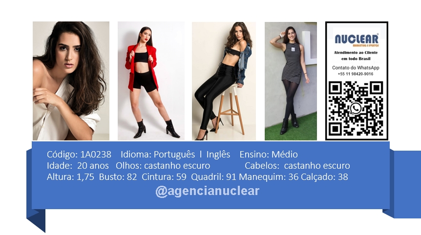 Serviços e casting para Feiras, Eventos, Publicidade, Moda e Ações de marketing. Atendimento em nível Brasil. whatsapp +55 (11) 98420-9016  #feiras #modelos #agenciadeeventos #promotoras #casting #recepcionistasdeeventos #stands #recepcionistadeeventos #promotorasdeeventos #ativacoes #produtoradeeventos #montadoradestands #buffet #agencianuclear #marketingdigital #networkmarketing  #digitalmarketing #socialmediamarketing #marketingonline #onlinemarketing #marketingagency  #marketingstrategy #socialmarketing #influencermarketing #themarketingplanet #inboundmarketing #marketingsocial #marketinginmobiliario #socialmediamarketingtips #instagrammarketing #marketingplan #b2bmarketing 