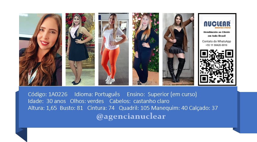Serviços e casting para Feiras, Eventos, Publicidade, Moda e Ações de marketing. Atendimento em nível Brasil. whatsapp +55 (11) 98420-9016  #feiras #modelos #agenciadeeventos #promotoras #casting #recepcionistasdeeventos #stands #recepcionistadeeventos #promotorasdeeventos #ativacoes #produtoradeeventos #montadoradestands #buffet #agencianuclear #marketingdigital #networkmarketing  #digitalmarketing #socialmediamarketing #marketingonline #onlinemarketing #marketingagency  #marketingstrategy #socialmarketing #influencermarketing #themarketingplanet #inboundmarketing #marketingsocial #marketinginmobiliario #socialmediamarketingtips #instagrammarketing #marketingplan #b2bmarketing 