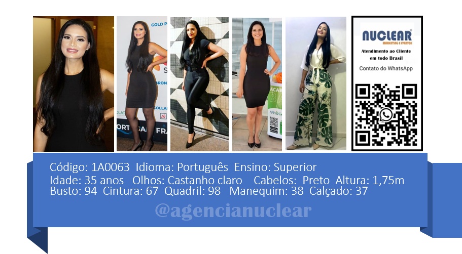 Serviços e casting para Feiras, Eventos, Publicidade, Moda e Ações de marketing. Atendimento em nível Brasil. whatsapp +55 (11) 98420-9016  #feiras #modelos #agenciadeeventos #promotoras #casting #recepcionistasdeeventos #stands #recepcionistadeeventos #promotorasdeeventos #ativacoes #produtoradeeventos #montadoradestands #buffet #agencianuclear #marketingdigital #networkmarketing  #digitalmarketing #socialmediamarketing #marketingonline #onlinemarketing #marketingagency  #marketingstrategy #socialmarketing #influencermarketing #themarketingplanet #inboundmarketing #marketingsocial #marketinginmobiliario #socialmediamarketingtips #instagrammarketing #marketingplan #b2bmarketing 